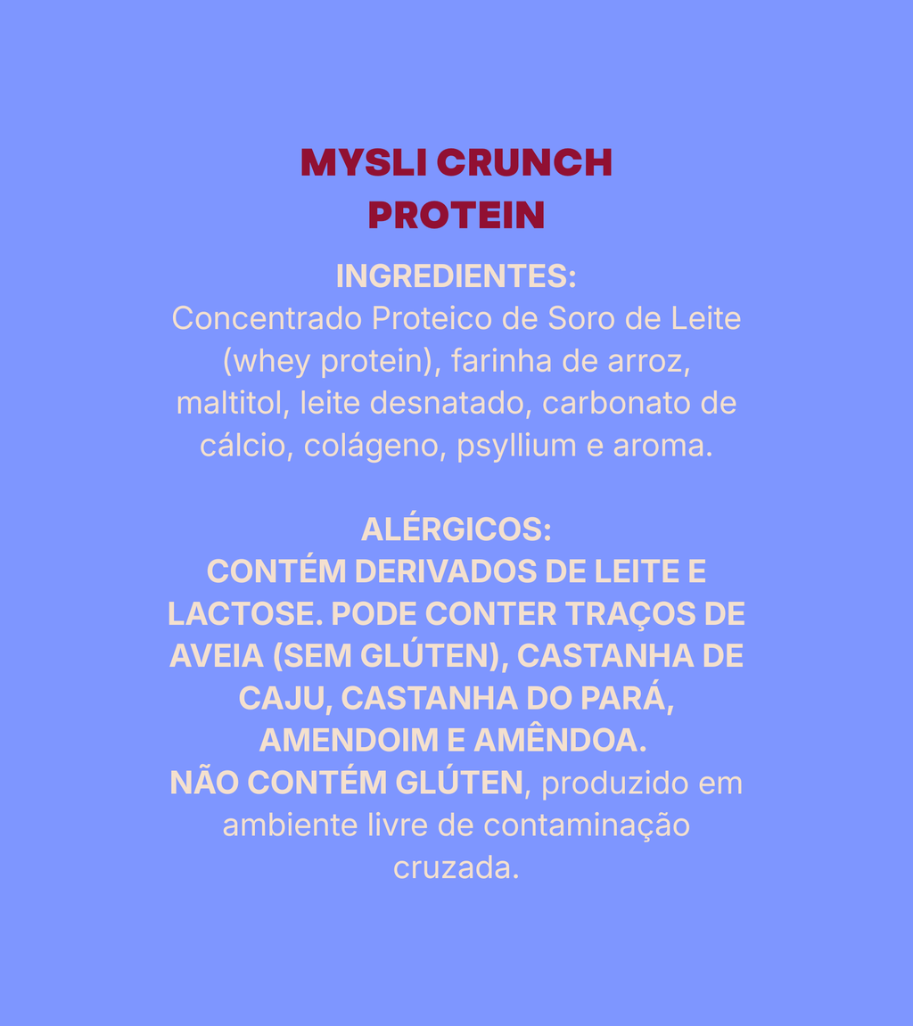 Mysli Crunch Protein - Combo 3 unidades