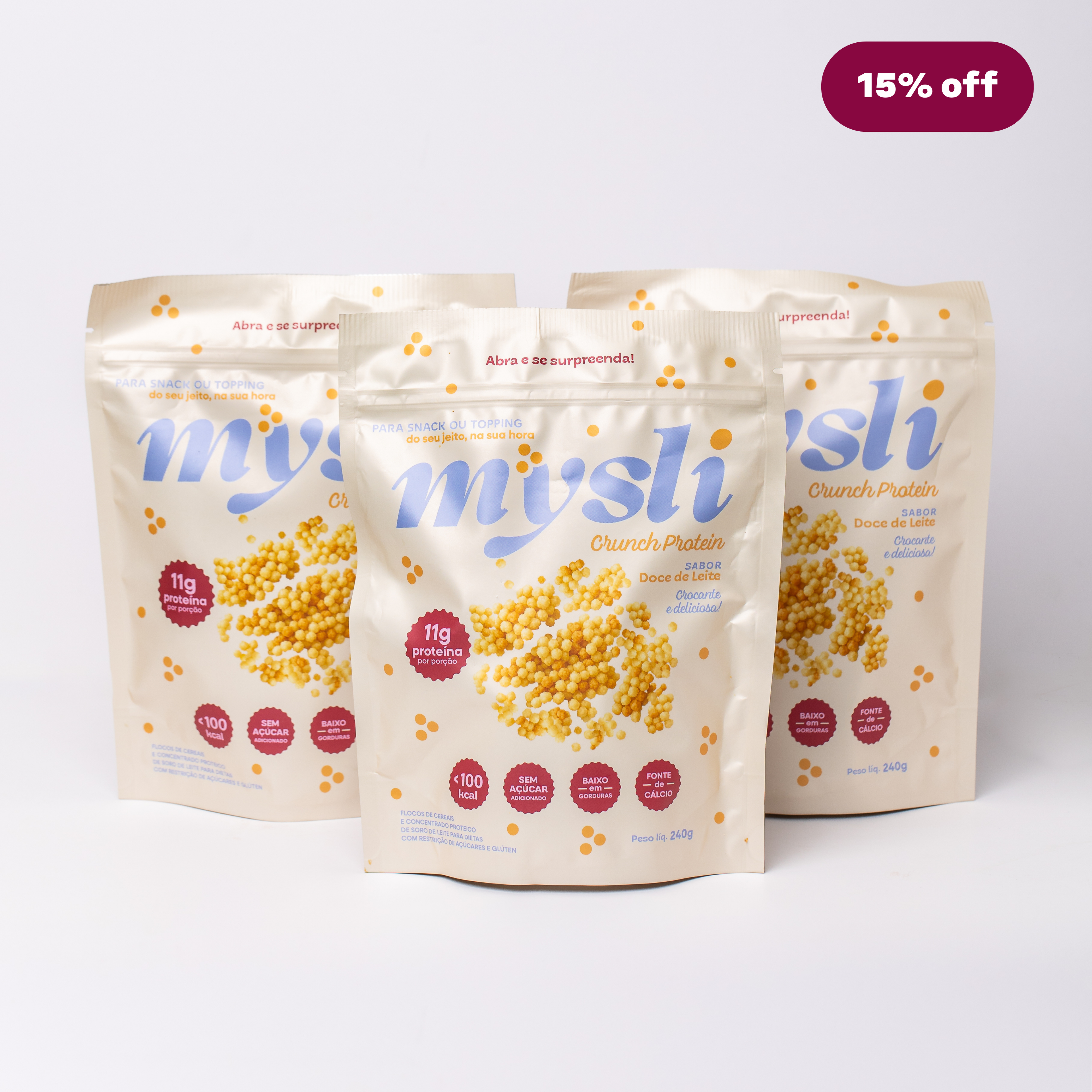 Mysli Crunch Protein - Combo 3 unidades